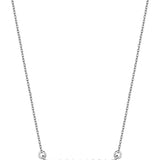 Otto 14ct White Gold Diamond Bar Necklace