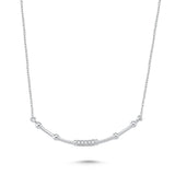 Pave 14ct White Gold Diamond Necklace