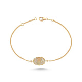 14ct Rose Gold Pave Diamond Bracelet