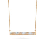 Pave Diamond Bar Necklace